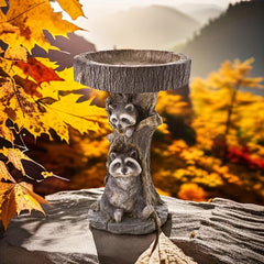 Raccoon Pattern Bird Feeder Water Feeder Outdoor Accessories Bird Supplies Bath
