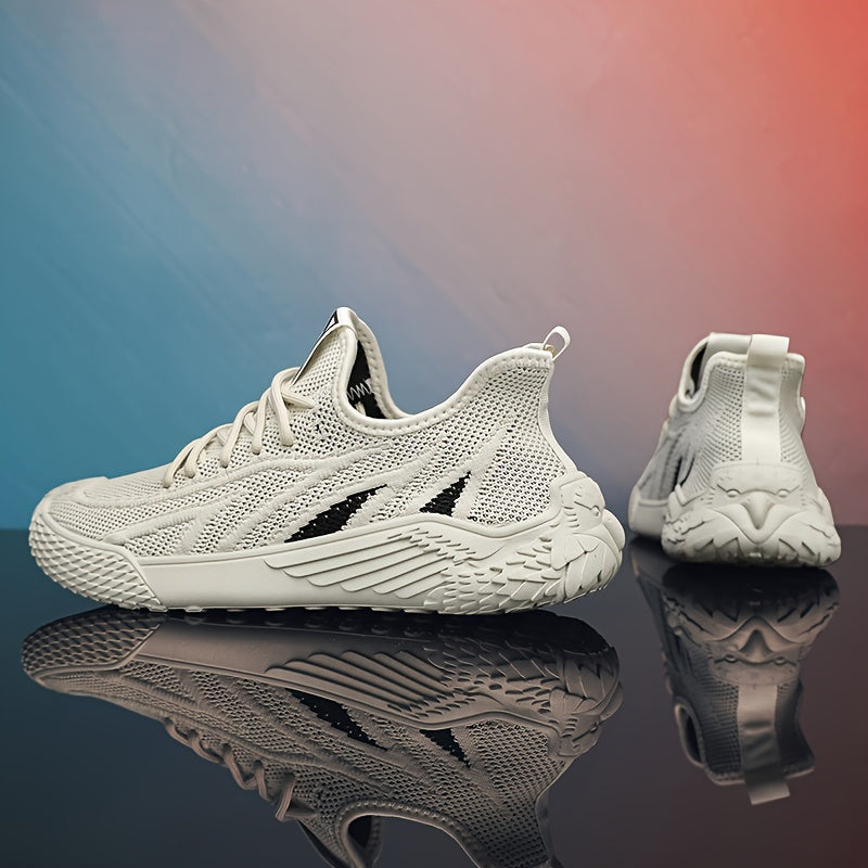 Men's Lace up Mesh Sneakers Athletic Shoes Breathable Running Basketball