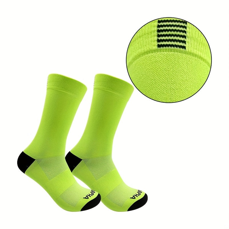 3 Pairs Mid Calf Sports Socks Breathable Sweat Absorbing