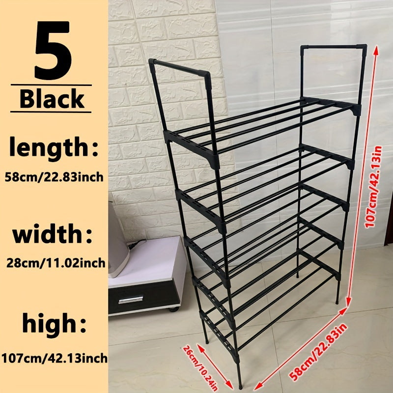 1pc Layer Shoe Rack Shoe Organizer Iron Shoe Storage Shelf for Narrow Spaces