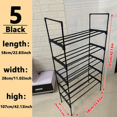 1pc Layer Shoe Rack Shoe Organizer Iron Shoe Storage Shelf for Narrow Spaces