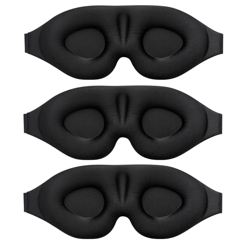 3pcs Soft Silk Eye Mask Shading Men Women Sleep Aid