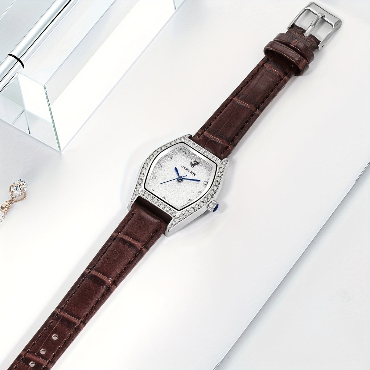 Teenager Faux Diamond Watch Roman Scale Female Student