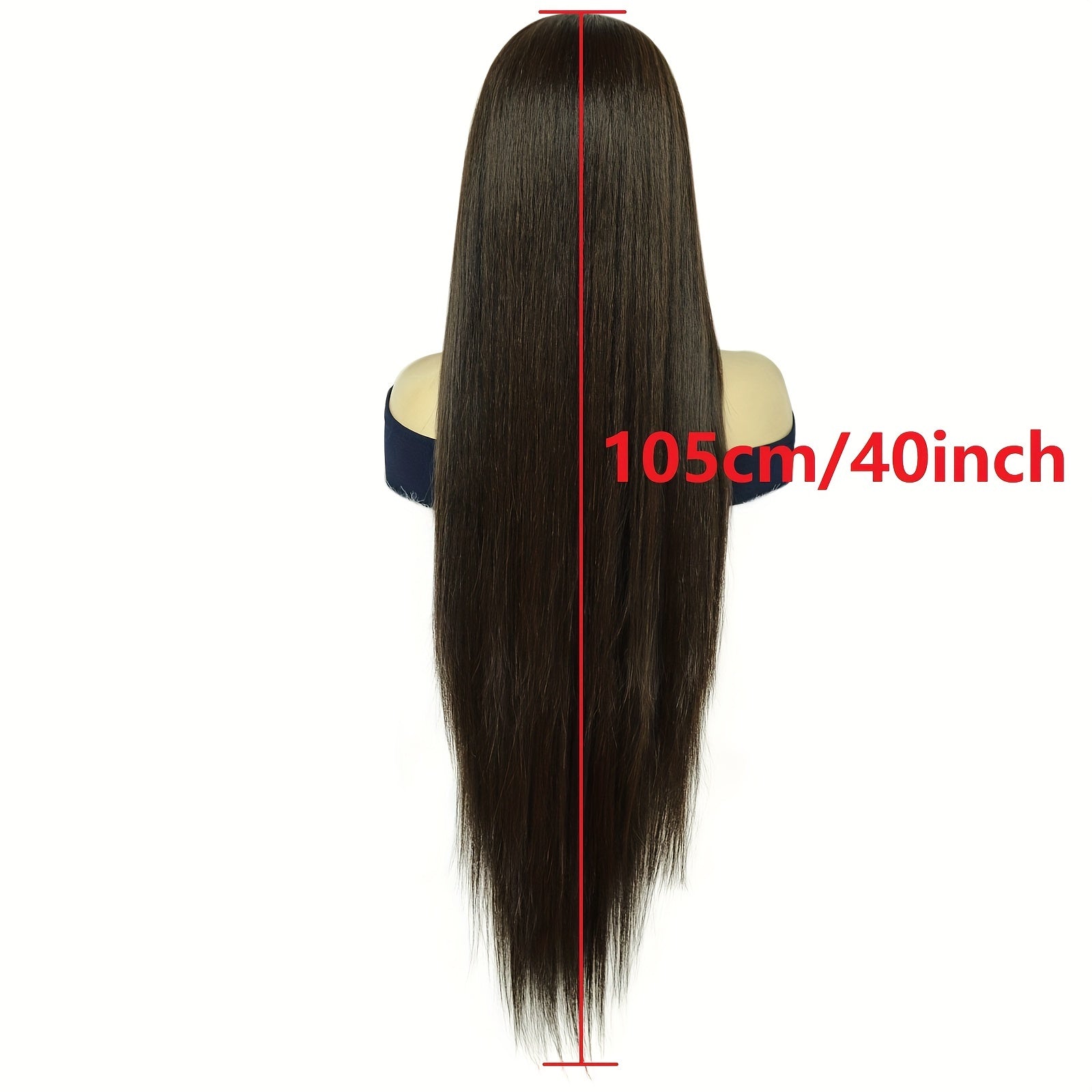Long Straight Hair Wine Red Brown Coffee Wig Synthetic Lace Front Wig