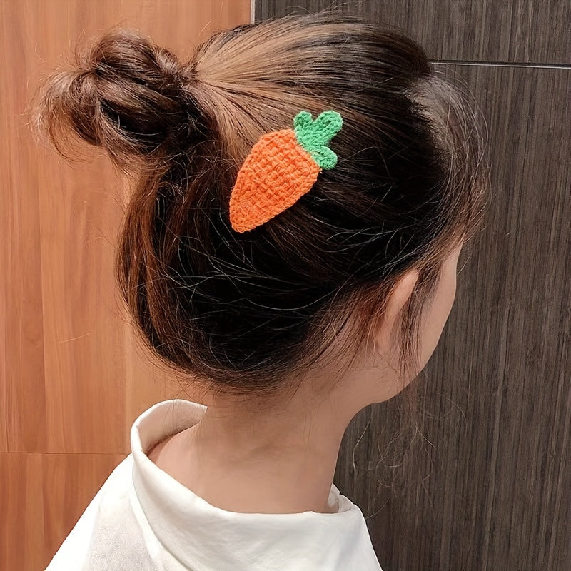Cute Knit Fruit Hair Clips for Girls - Perfect Holiday Gift