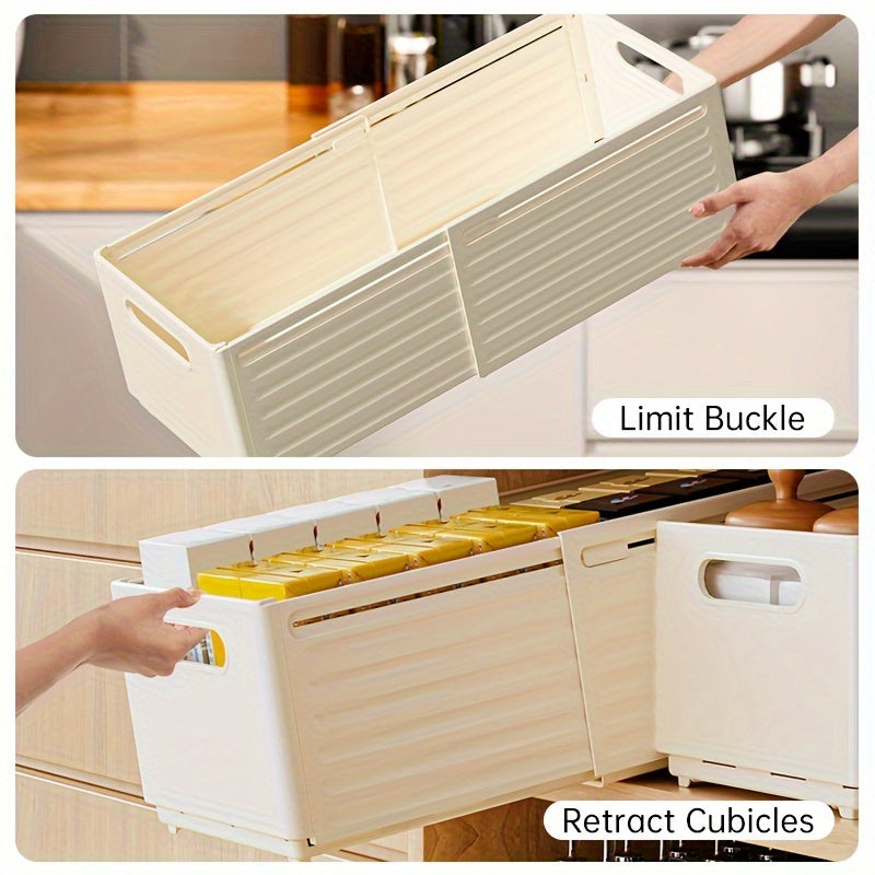 Expandable Storage Box Retractable Plastic Container Organizer