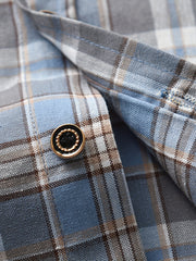 Toddler Boys Plaid Graphic Button Short Sleeve Shirt