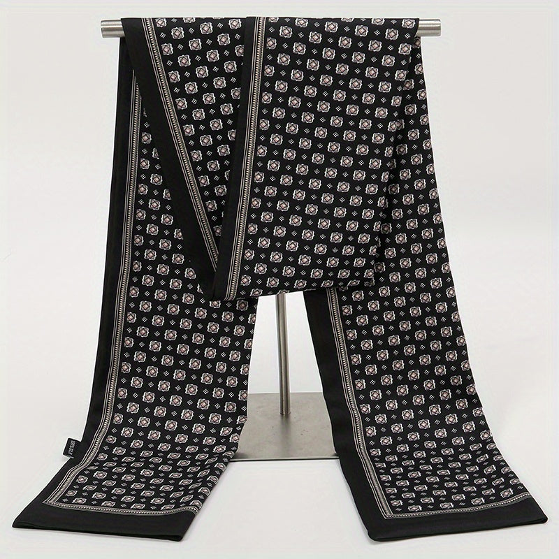 Men's Double Layer Printed Scarf