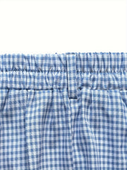 Women's Plus Plaid Print High Rise A line Maxi Skirt