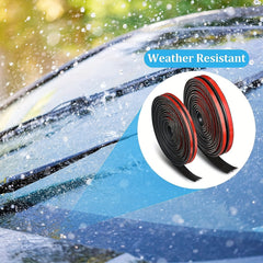 2pcs Car Windshield Strips T-Shaped Sealing Rain Strips