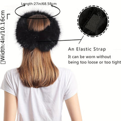 Faux Fur Headband Stretch Winter Ear Warmer Earmuff Ski Hat