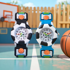 2pcs Basketball Patterned Quartz Watches Sporty Design