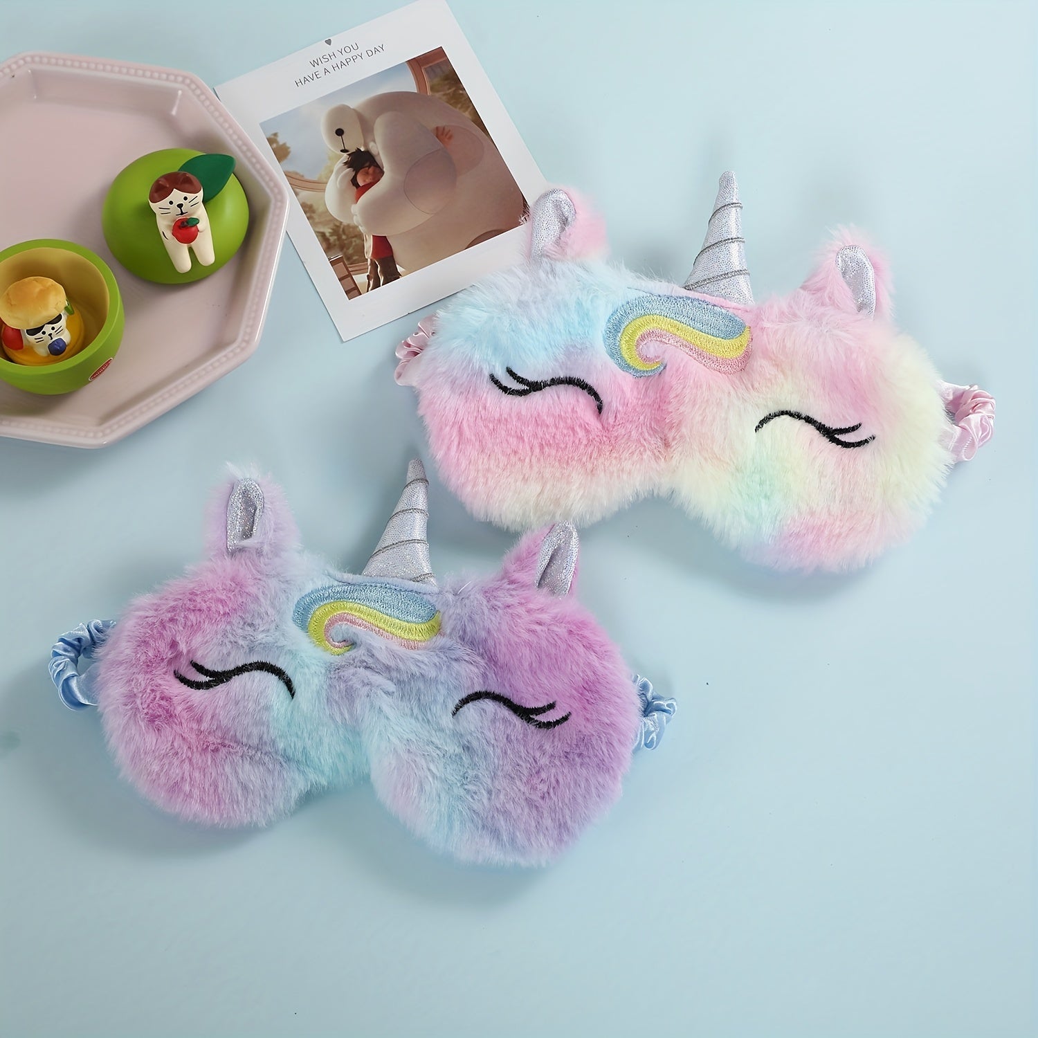 Unicorn Plush Eye Mask Embroidery Creative Girls Eye Mask