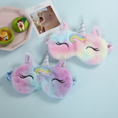 Unicorn Plush Eye Mask Embroidery Creative Girls Eye Mask