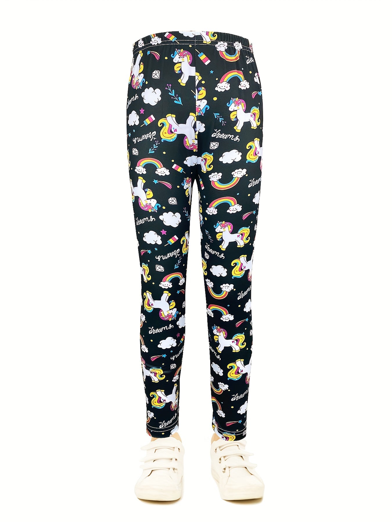 Girls Butterfly Graphic Stretch Yoga Leggings High Waist Slim Pants
