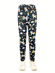Girls Butterfly Graphic Stretch Yoga Leggings High Waist Slim Pants