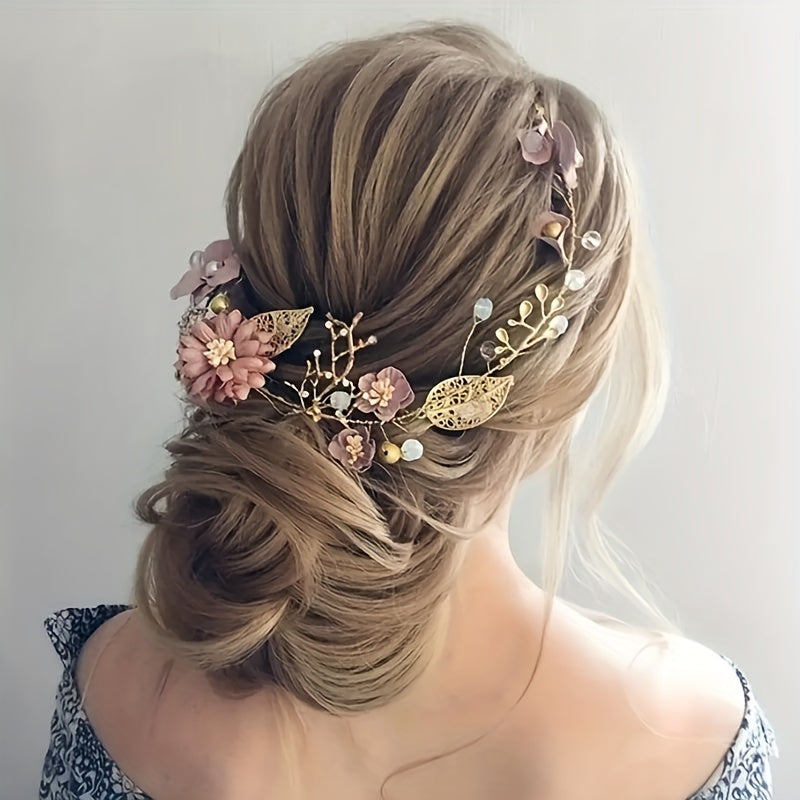 Flower Head Piece Garland Headdress Headband Retro Hair Accessories