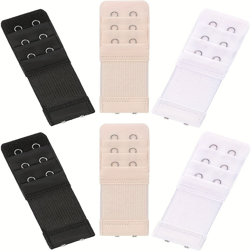 6pcs 2 Hooks Bra Strap Extenders Adjustable Band Buckle Women's Lingerie Accesso