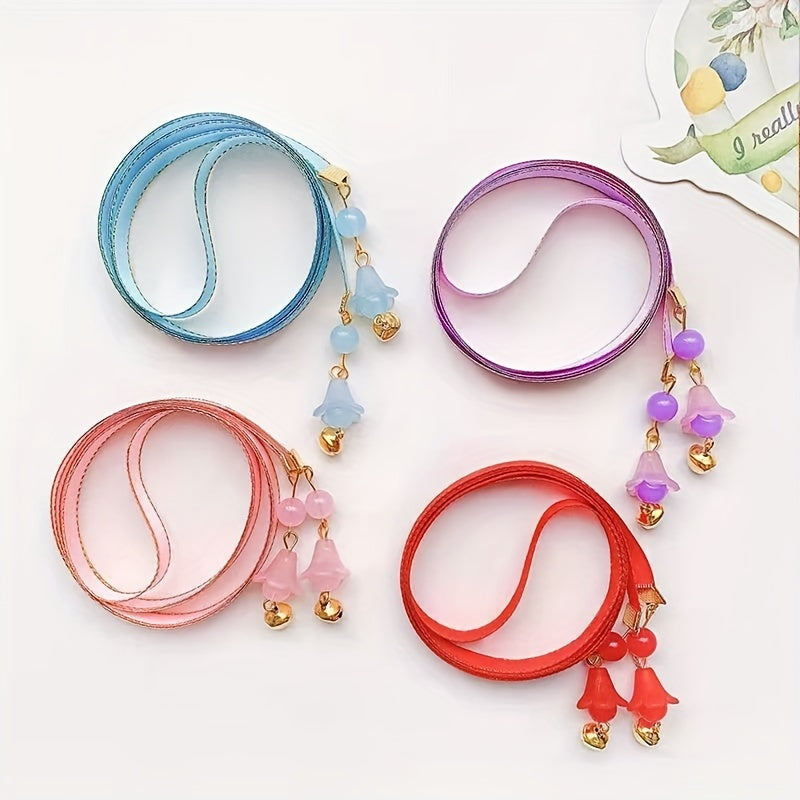 Colorful Bell Hairband with Flower Pendant for Kids