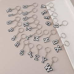 26pcs Letter Keychain Pendant Bag Keyring Charm Accessories