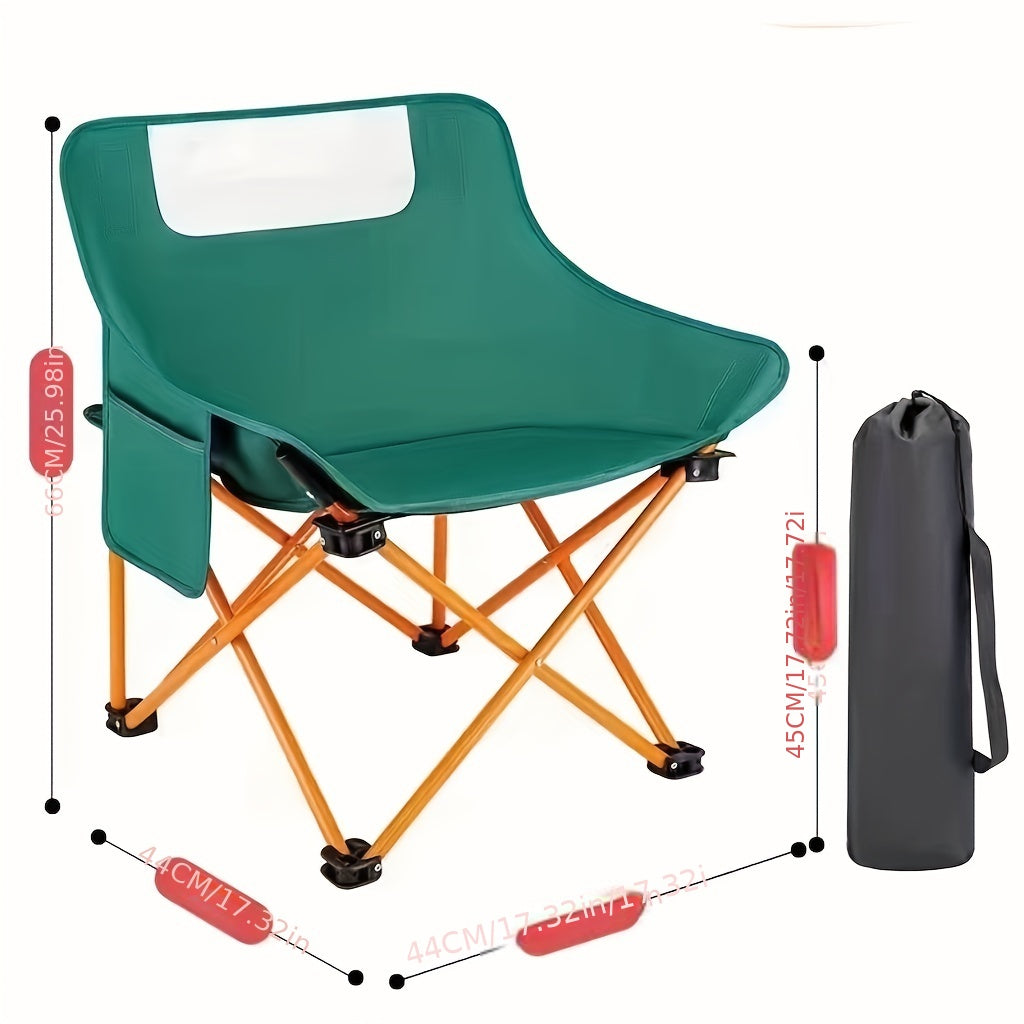 High Back Folding Camping Chair Lightweight & Sturdy Steel Portable Chair
