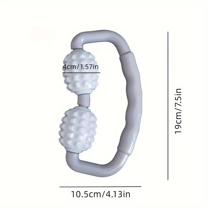 2 Wheels Yoga Roller Fitness Massage Ring for Muscle Relaxation