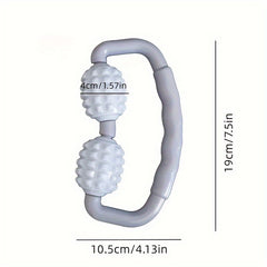2 Wheels Yoga Roller Fitness Massage Ring for Muscle Relaxation