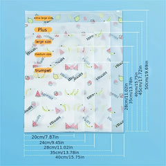 5pcs Fruit Print Travel Storage Bag For Outdoor Travel
