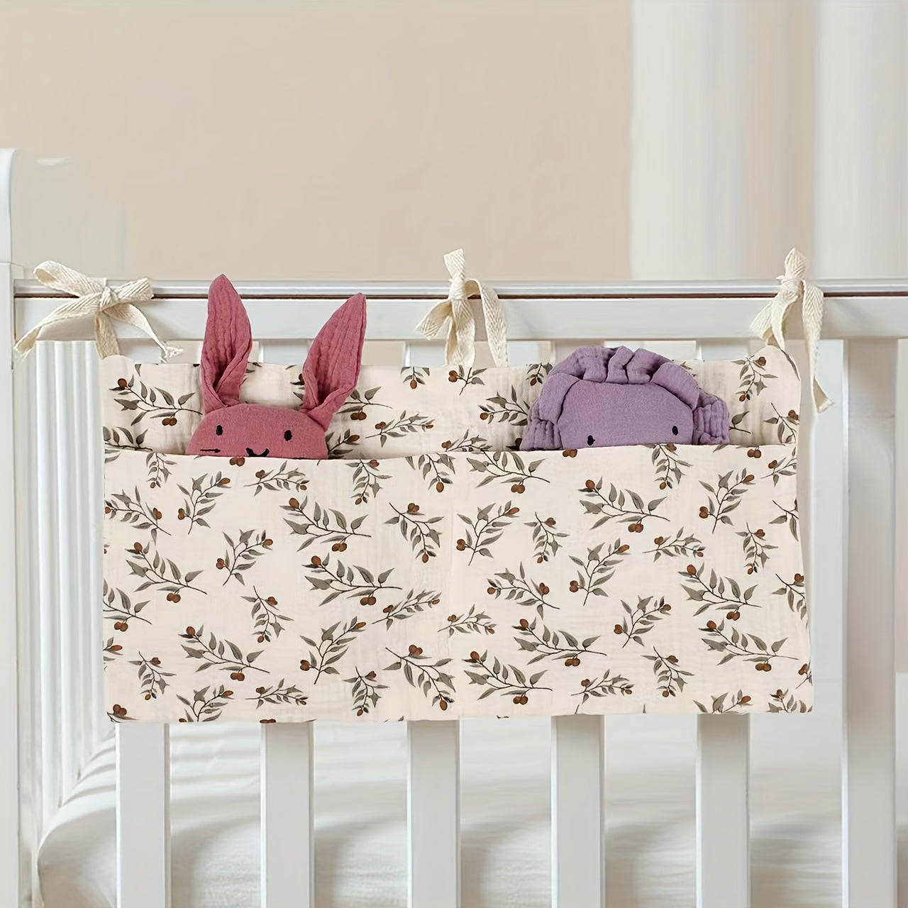 Baby Bed Storage Bag Stroller Hanging Bottle Diaper Teething Toy Gum Storage