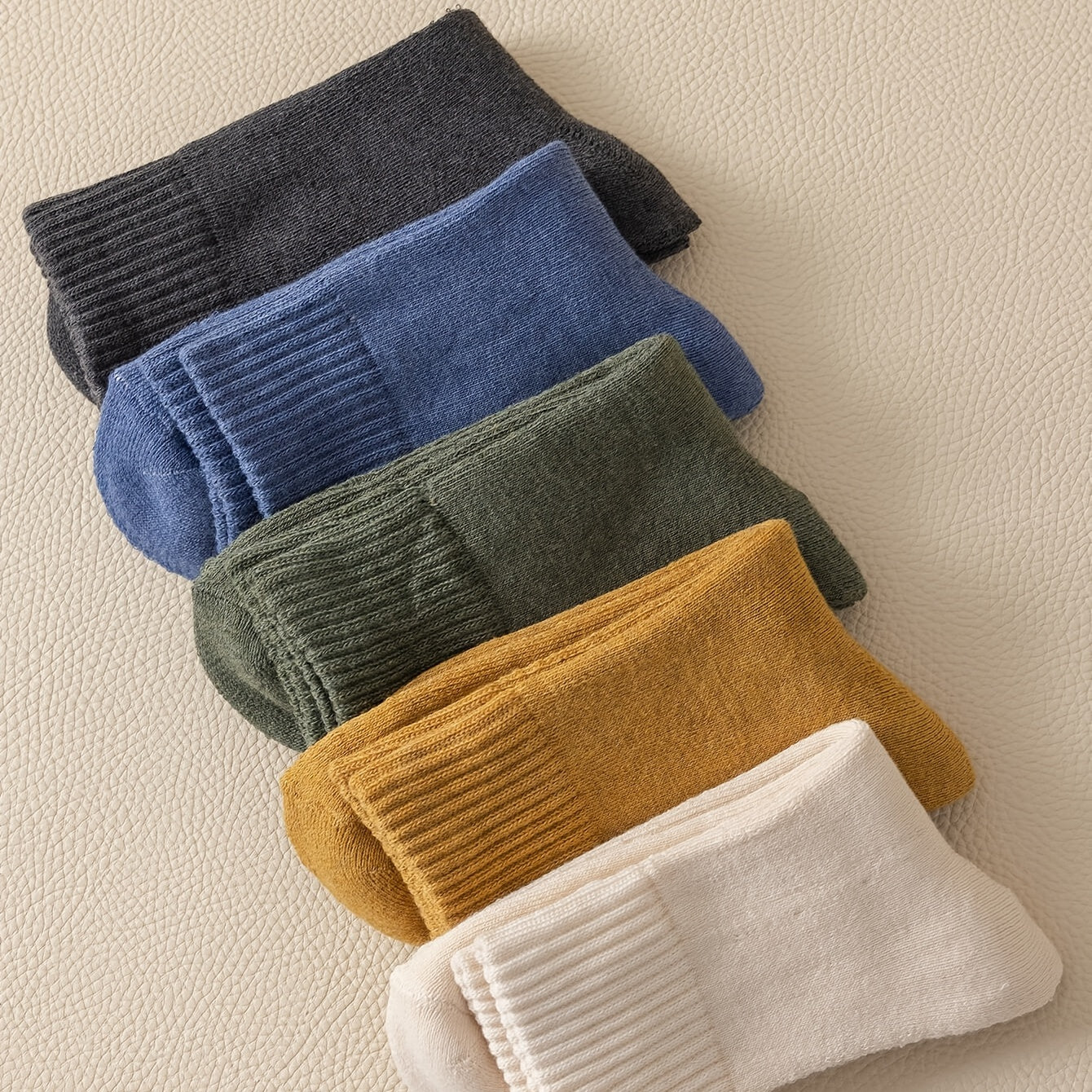 5 Pairs Women's Winter Boot Socks Thickened Warm Mid Tube Socks