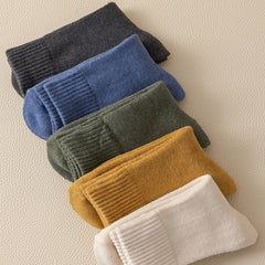 5 Pairs Women's Winter Boot Socks Thickened Warm Mid Tube Socks