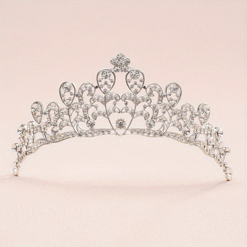 Baroque Style Rhinestone Wedding Tiara for Women