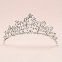 Baroque Style Rhinestone Wedding Tiara for Women
