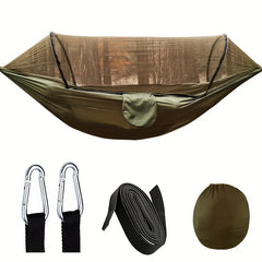 Nylon Hammock with Quick Opening Mosquito Net for Outdoor Camping