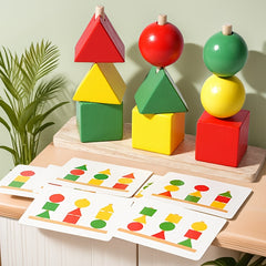 Wooden Shape Puzzles Sorting Puzzle Geometric Stacking Game