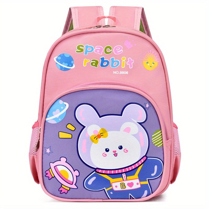 Kids Astronaut Rabbit Backpack, Lightweight School Bag for Kindergarten