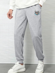 Skull Man Print Men's Sweatpants Drawstring Casual Solid Sweatpants