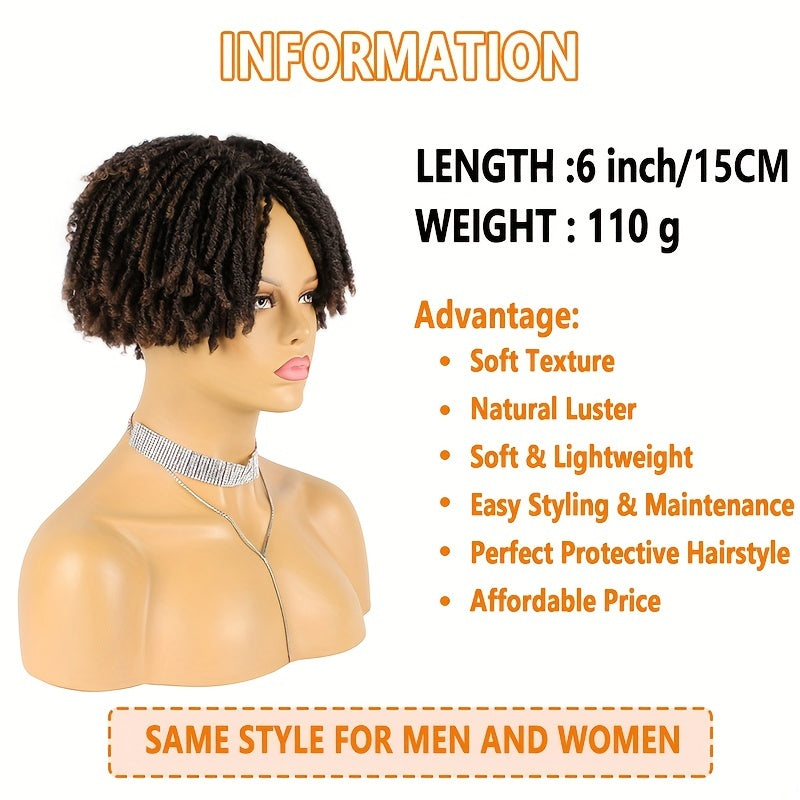 15-24 cm Topper Clip Synthetic Dreadlocks Hair Extensions