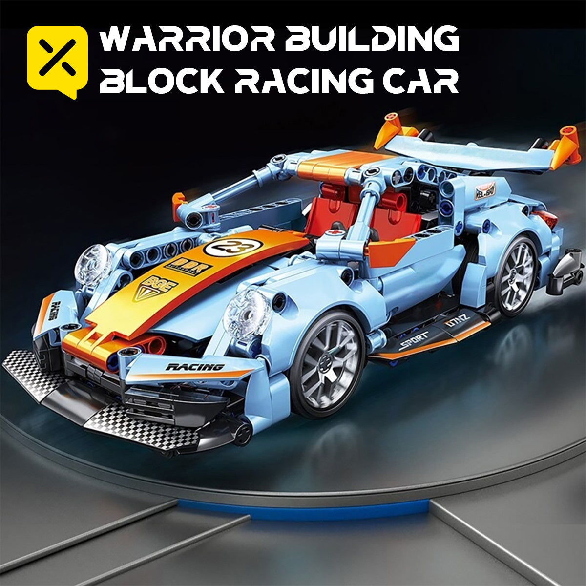 18Pcs Sports Car Shape 3D Building Block Assembly Set