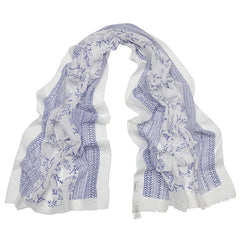 Linen Floral Print Scarf Head Wrap Women Neck Scarf Outdoor Hijab