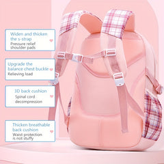Kids Girls Cartoon Canvas Backpack Lightweight