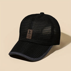 Patched Full Net Baseball Cap Lightweight Outdoor Sunshade Mesh Hat