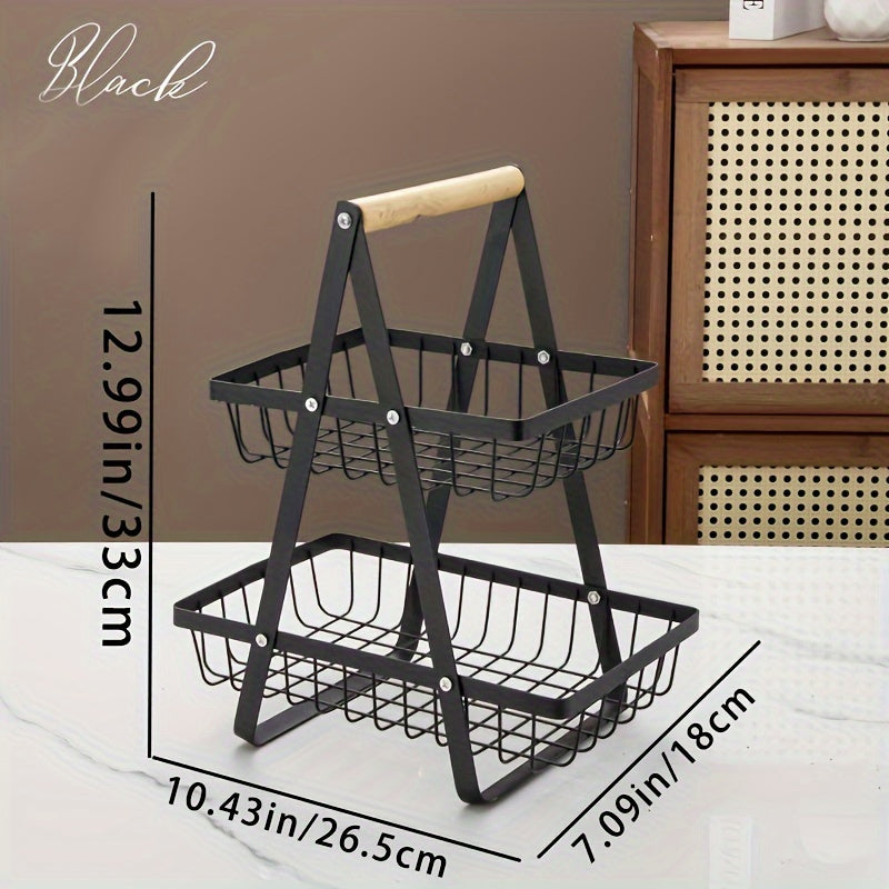 Detachable Storage Rack Fruit And Vegetable Storage Basket Iron Storage Box