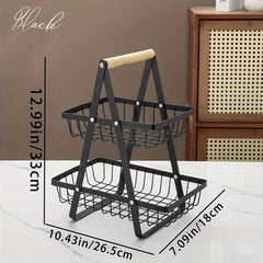 Detachable Storage Rack Fruit And Vegetable Storage Basket Iron Storage Box