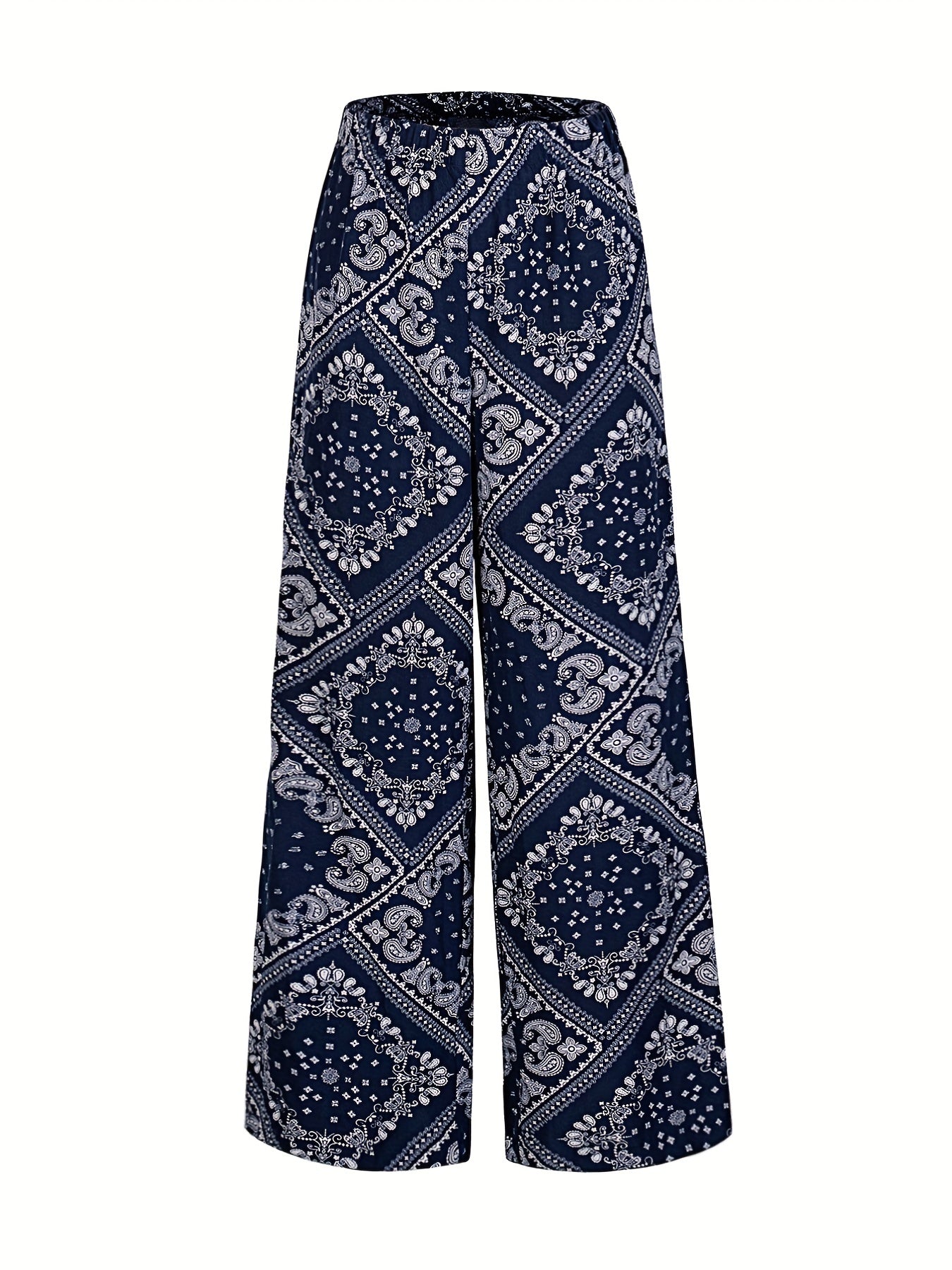 Paisley Print Wide Leg Pants Casual Loose Pants Spring Summer Women's Clothing