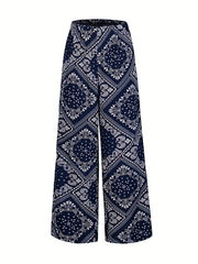 Paisley Print Wide Leg Pants Casual Loose Pants Spring Summer Women's Clothing