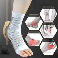 Ankle Compression Socks for Running, Cycling - Soothes Neuropathy, Plantar Fasci