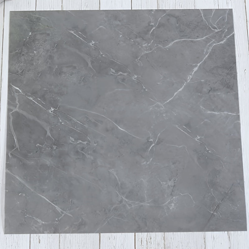 2pcs Pack Gray Marble Floor Stickers Non-slip Waterproof Wear-resistant