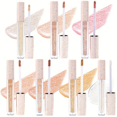 Pearly Eyeshadow Set & Lip Gloss Sparkling Cosmetics
