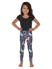 Girls Unicorn Garden Leggings Soft High Stretch